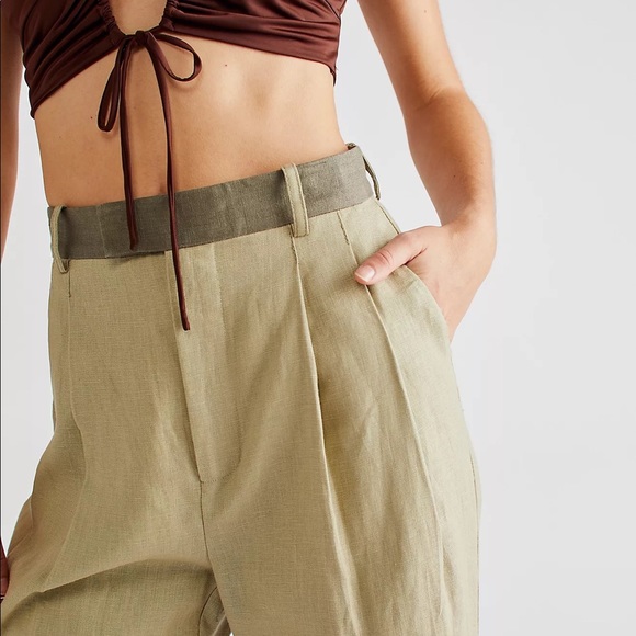 ✨H.P.✨ NWTS F.P. TAILORED LINEN PANTS (10) - Picture 4 of 15